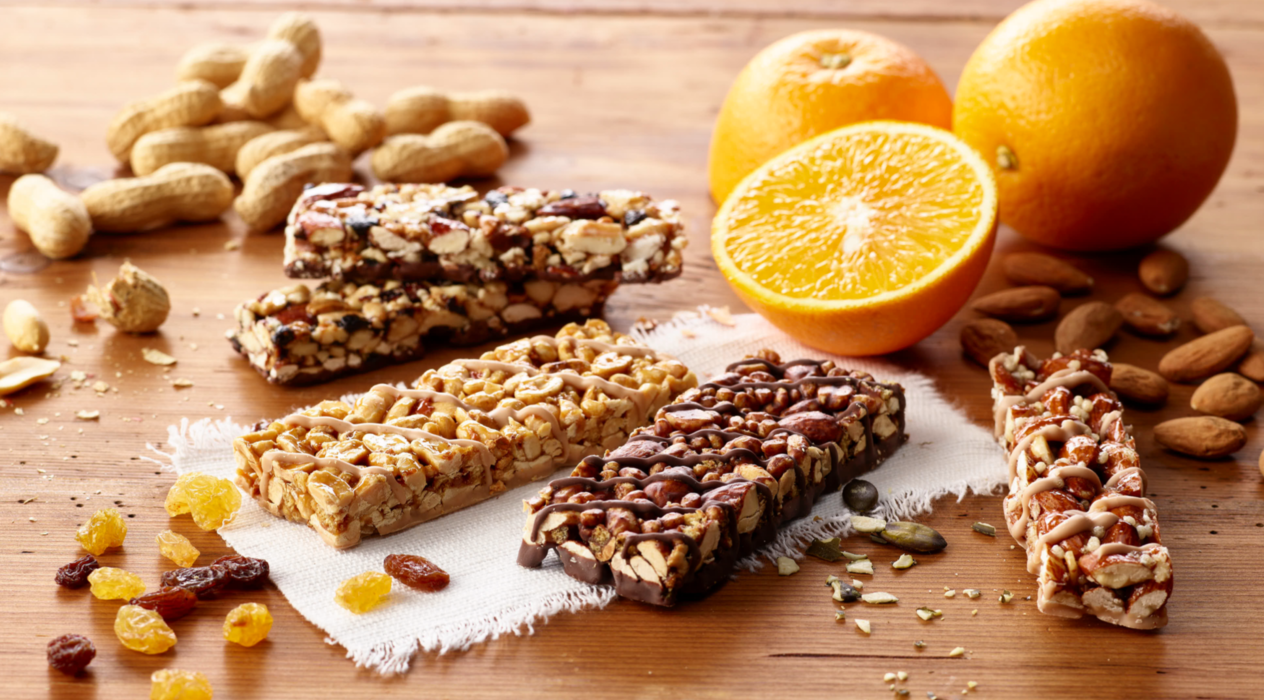 Peanut Bars, Partly Coated Bars, Nuts / Fruits Bars